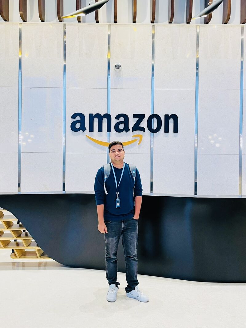 Nirmal Chhodvadiya at Amazon India office